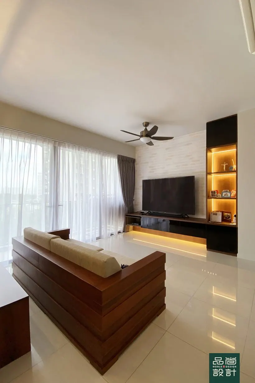Boathouse Residences 2 Bedroom客厅，品尚设计完工项目
