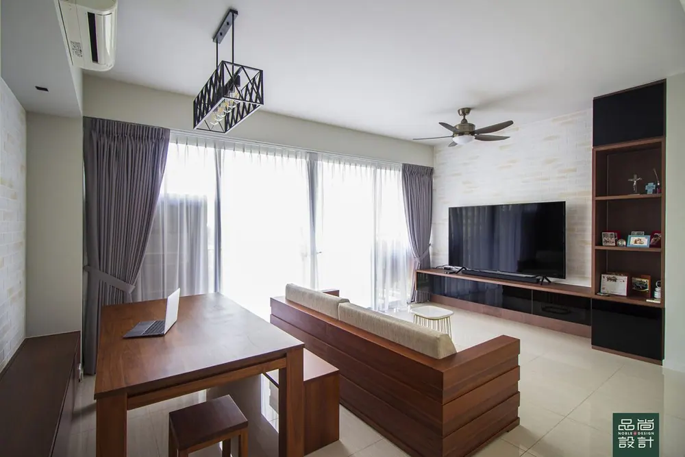 Boathouse Residences 2 Bedroom客厅，品尚设计完工项目