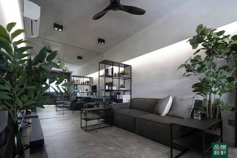Modern Industrial Themed Bachelor Pad, completed by Noble Interior Design