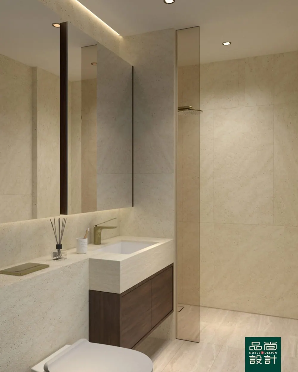 Bathroom in The Loft 3 Bedroom — interior by Noble Interior Design