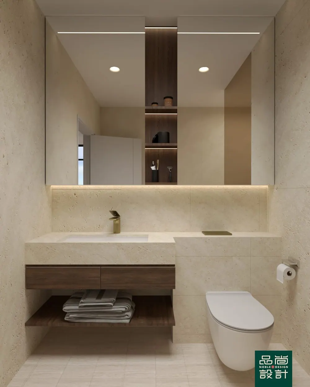 Bathroom in The Loft 3 Bedroom — interior by Noble Interior Design