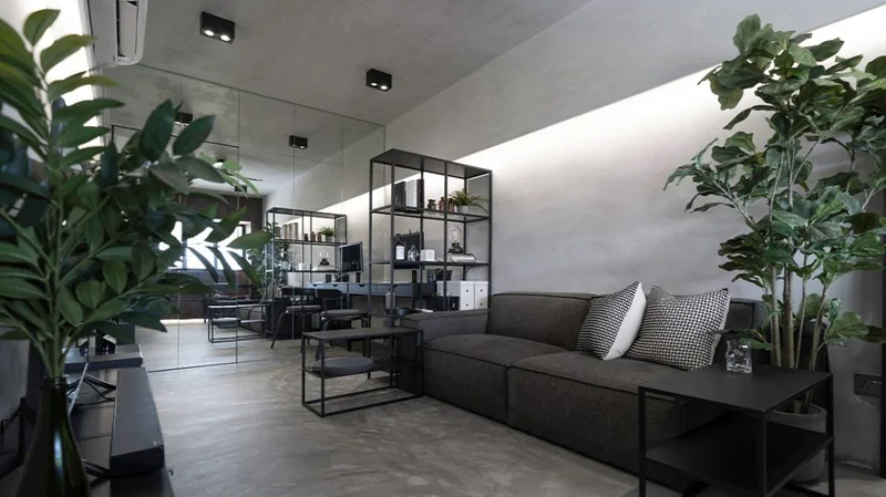 Modern Industrial Themed Bachelor Pad